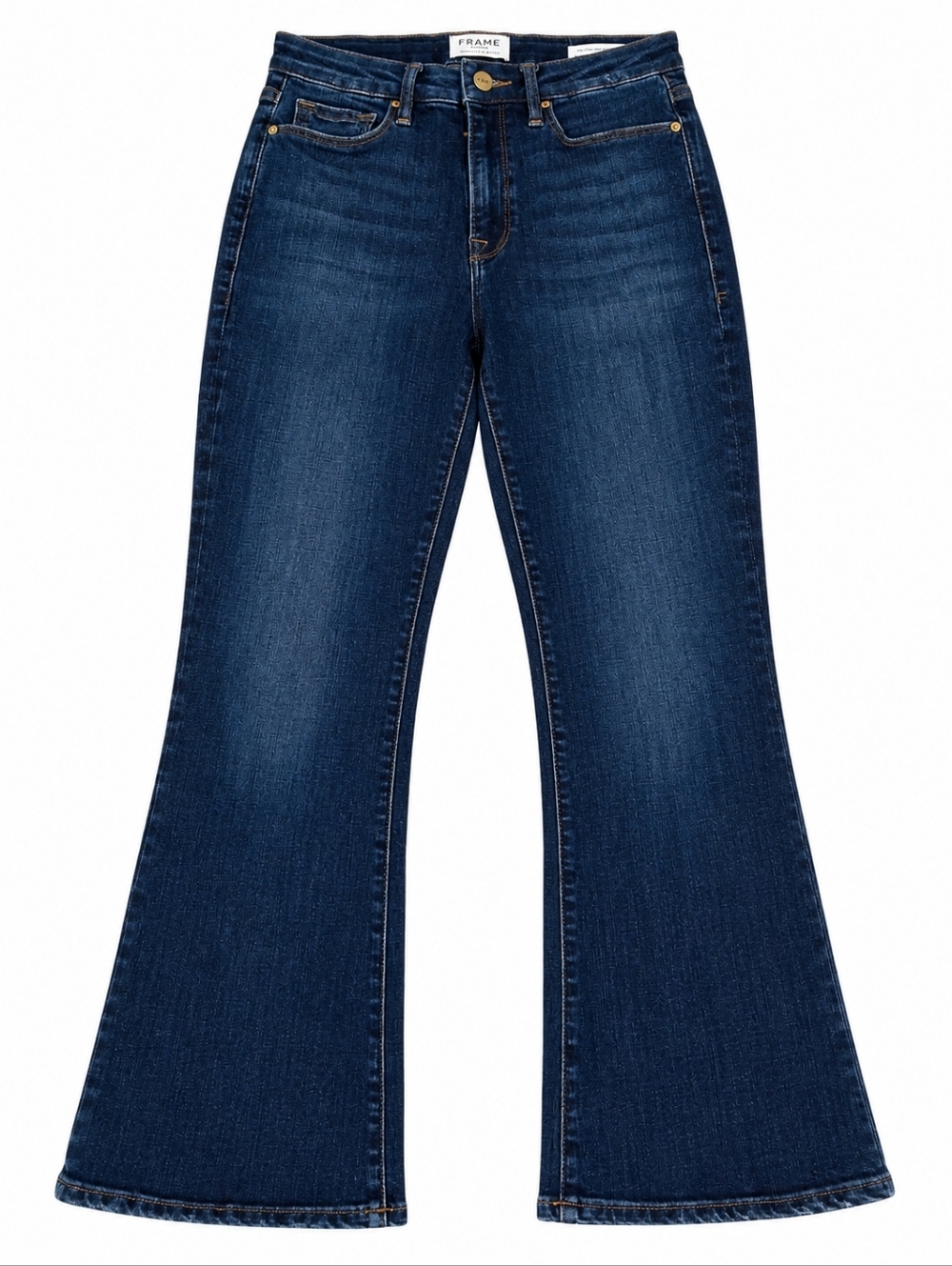 FRAME Le Crop Mini Boot Jeans Size 27 Dark Wash High Rise Flare Denim - Picture 2 of 16